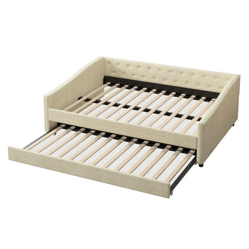 Christopher Knight Home Bennett Tufted Daybed Sofa with Storage Drawers and Stylish Curved Arms 32