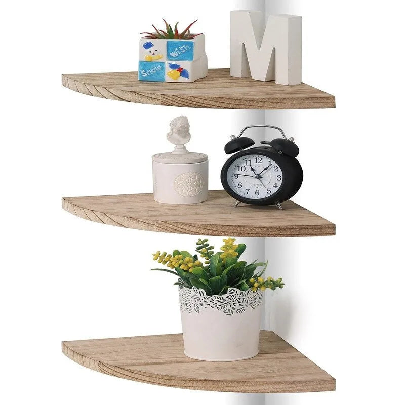 Corner Wall Shelves - Dimensions: 10D x 10W x 0.7H 24