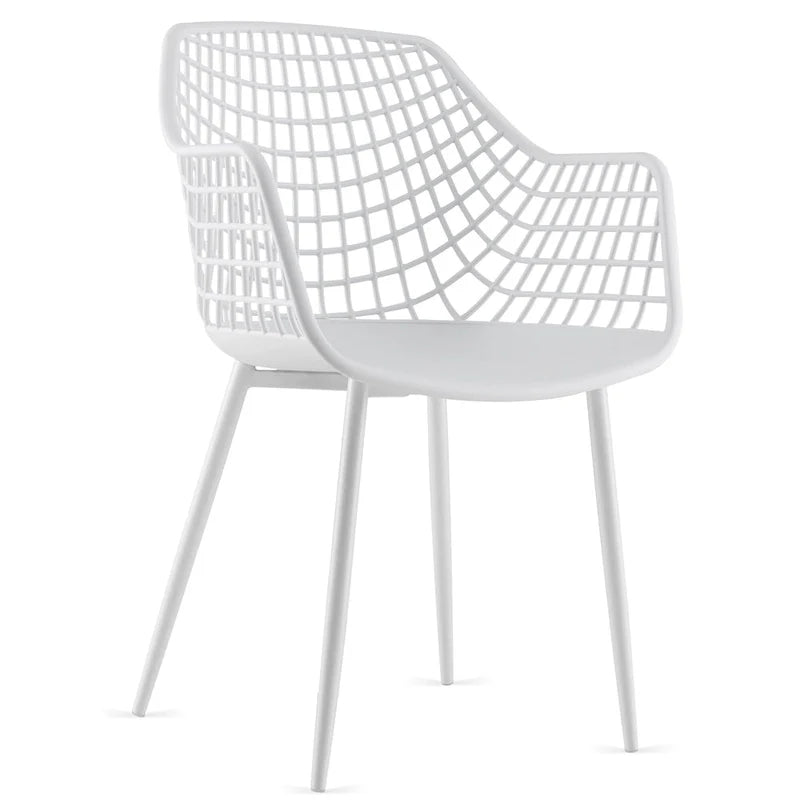 Set of 4 Modern Plastic Shell Dining Chairs with Metal Legs by Costway 15
