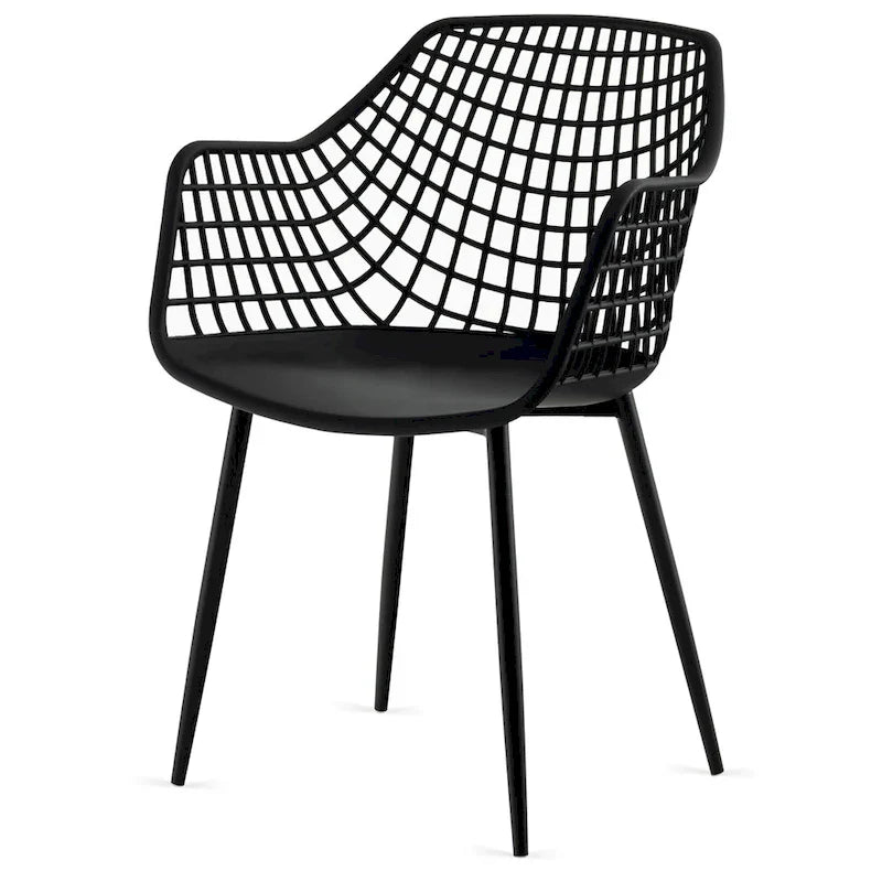 Set of 4 Modern Plastic Shell Dining Chairs with Metal Legs by Costway 21