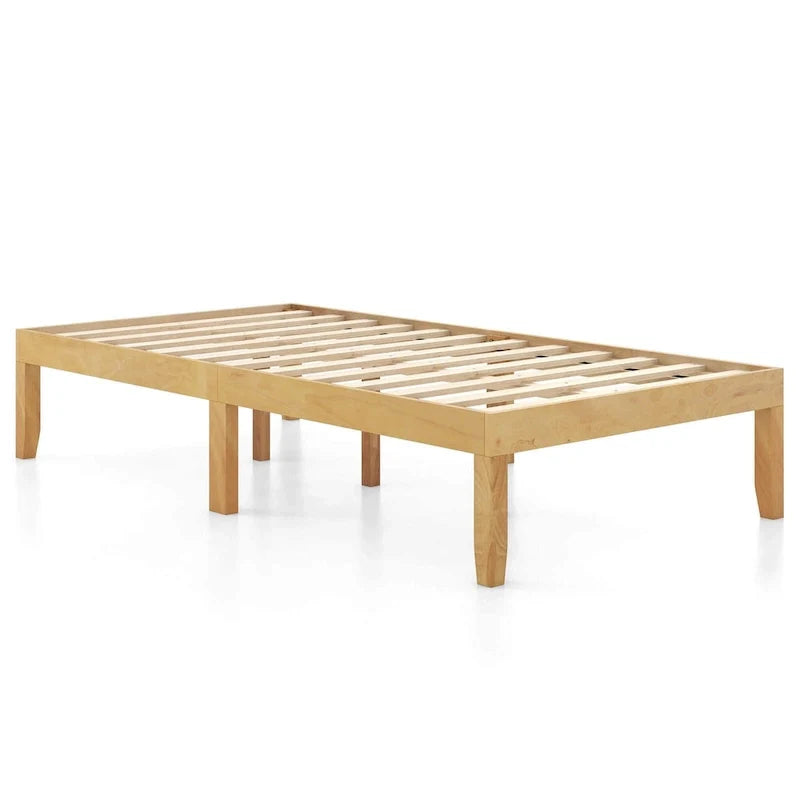 Costway 14-Inch Wooden Platform Bed Frame for Twin, Full, and Queen Sizes with Rubber Support 1