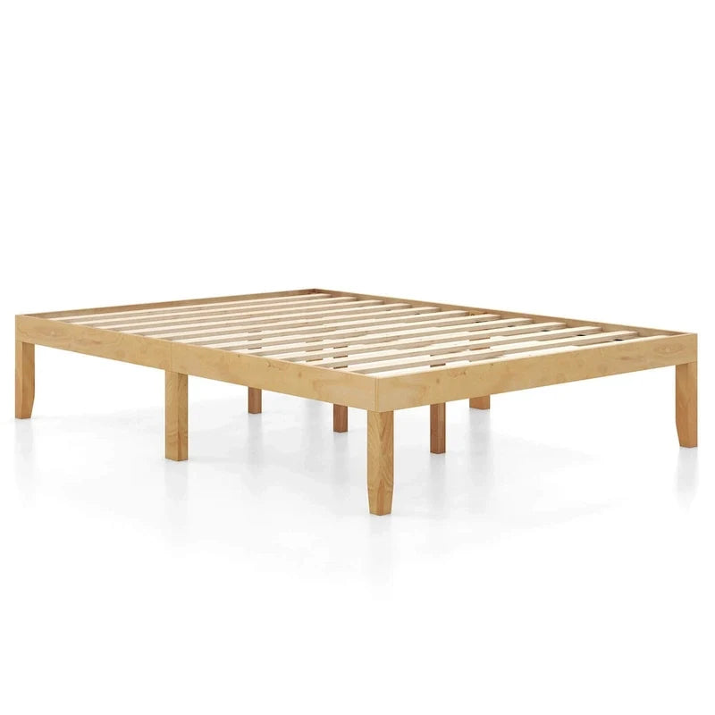 Costway 14-Inch Wooden Platform Bed Frame for Twin, Full, and Queen Sizes with Rubber Support 2