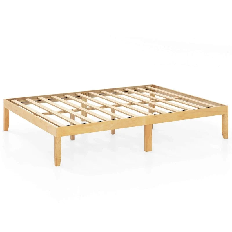 Costway 14-Inch Wooden Platform Bed Frame for Twin, Full, and Queen Sizes with Rubber Support 12