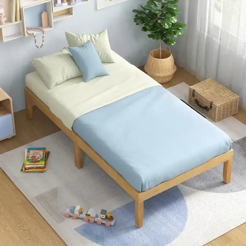 Costway 14-Inch Wooden Platform Bed Frame for Twin, Full, and Queen Sizes with Rubber Support 16