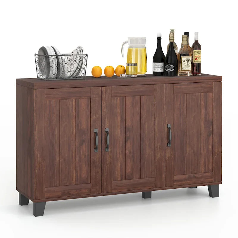 Costway 3-Door Storage Sideboard Buffet Cabinet Console 2