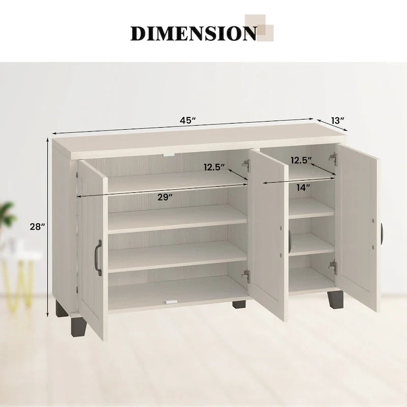 Costway 3-Door Storage Sideboard Buffet Cabinet Console 11