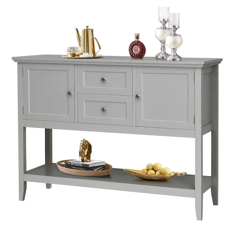 Costway Wooden Sideboard Buffet Console Table with Drawers 36