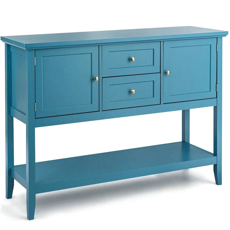 Modern Wooden Sideboard Buffet Cabinet with Drawers & Open Shelf 25