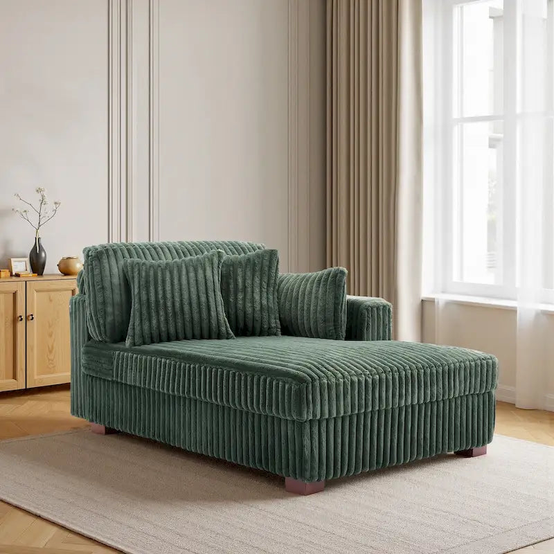 DREAMSIDEA Extra-Large Right-Facing Chaise Lounge Sofa 38
