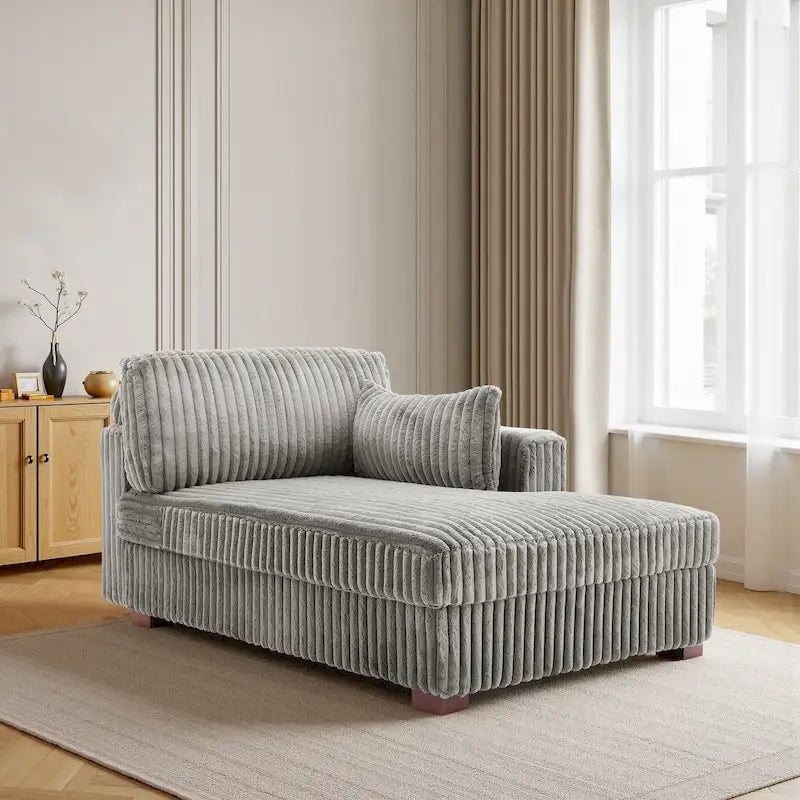 DREAMSIDEA Extra-Large Right-Facing Chaise Lounge Sofa 40