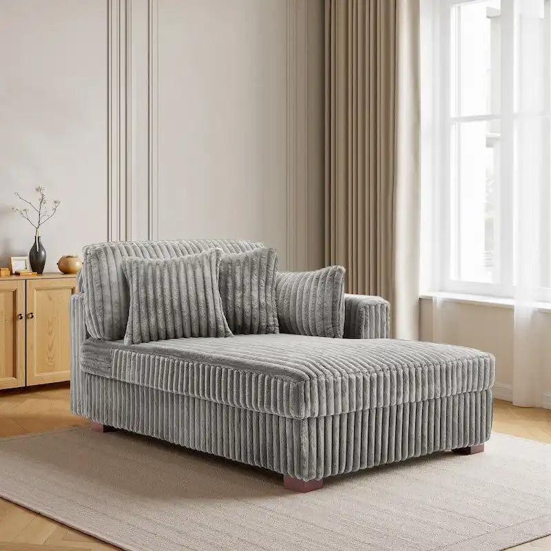 DREAMSIDEA Extra-Large Right-Facing Chaise Lounge Sofa 41