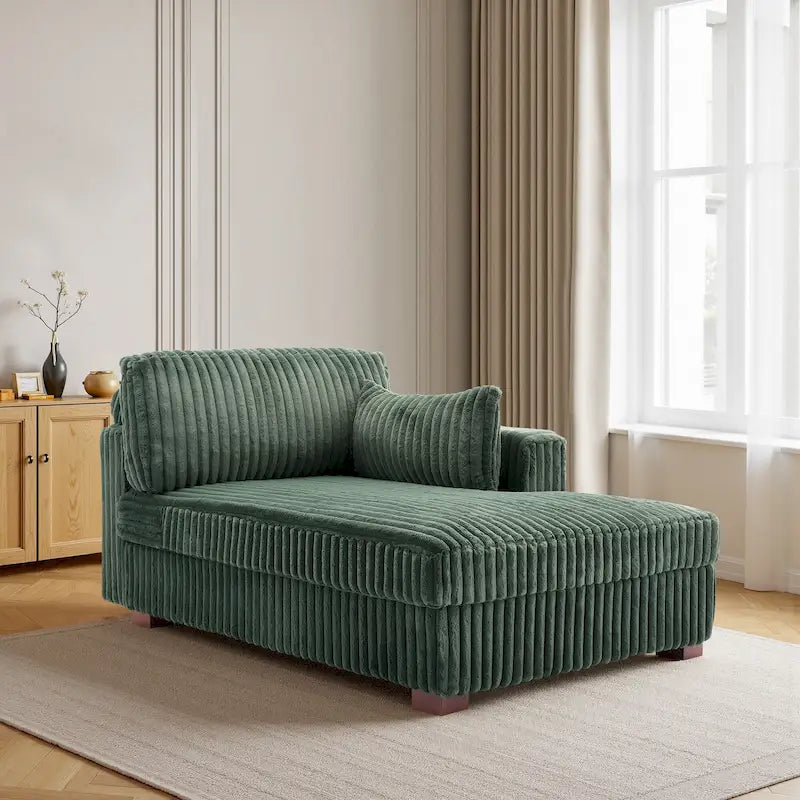 DREAMSIDEA Extra-Large Right-Facing Chaise Lounge Sofa 43