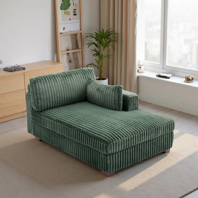DREAMSIDEA Extra-Large Right-Facing Chaise Lounge Sofa 7