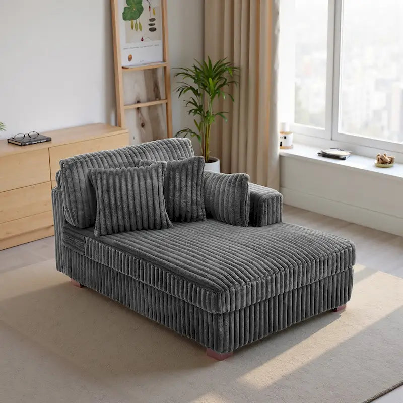 DREAMSIDEA Extra-Large Right-Facing Chaise Lounge Sofa 18