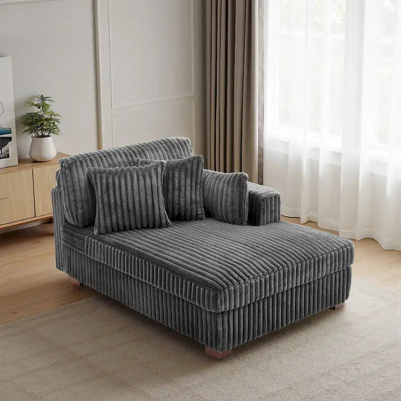 DREAMSIDEA Extra-Large Right-Facing Chaise Lounge Sofa 19