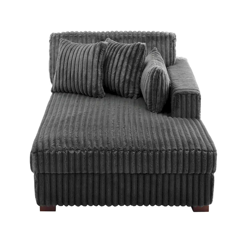 DREAMSIDEA Extra-Large Right-Facing Chaise Lounge Sofa 22
