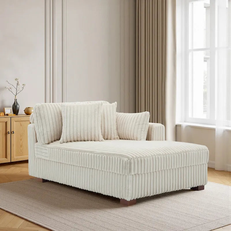 DREAMSIDEA Extra-Large Right-Facing Chaise Lounge Sofa 23
