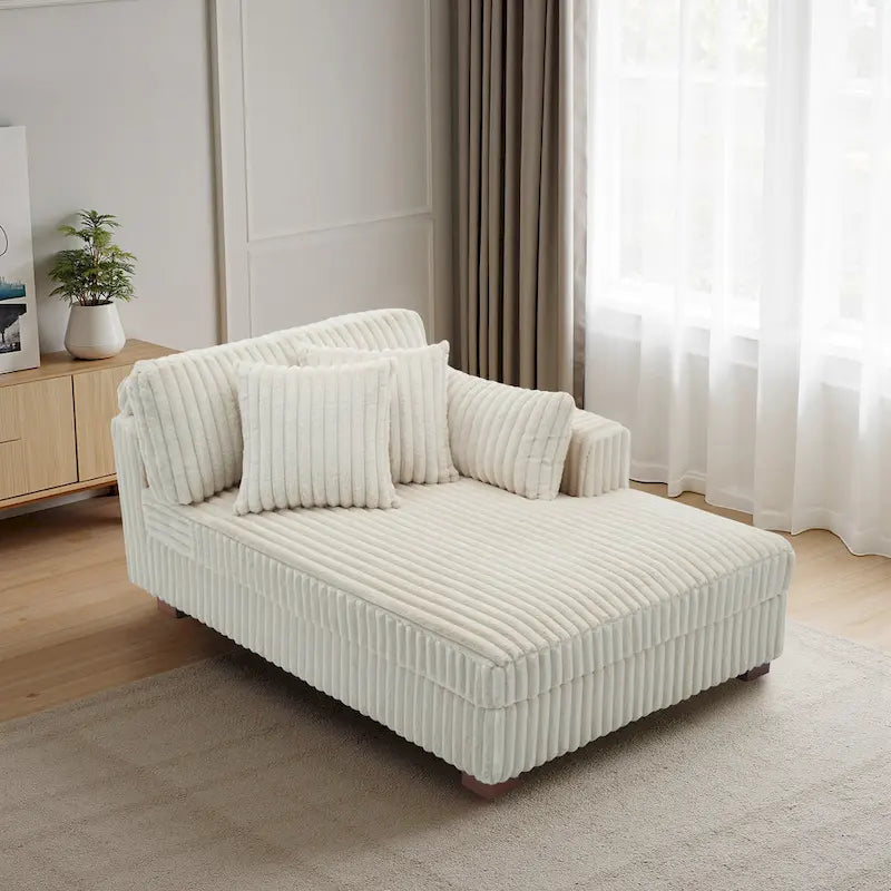 DREAMSIDEA Extra-Large Right-Facing Chaise Lounge Sofa 25