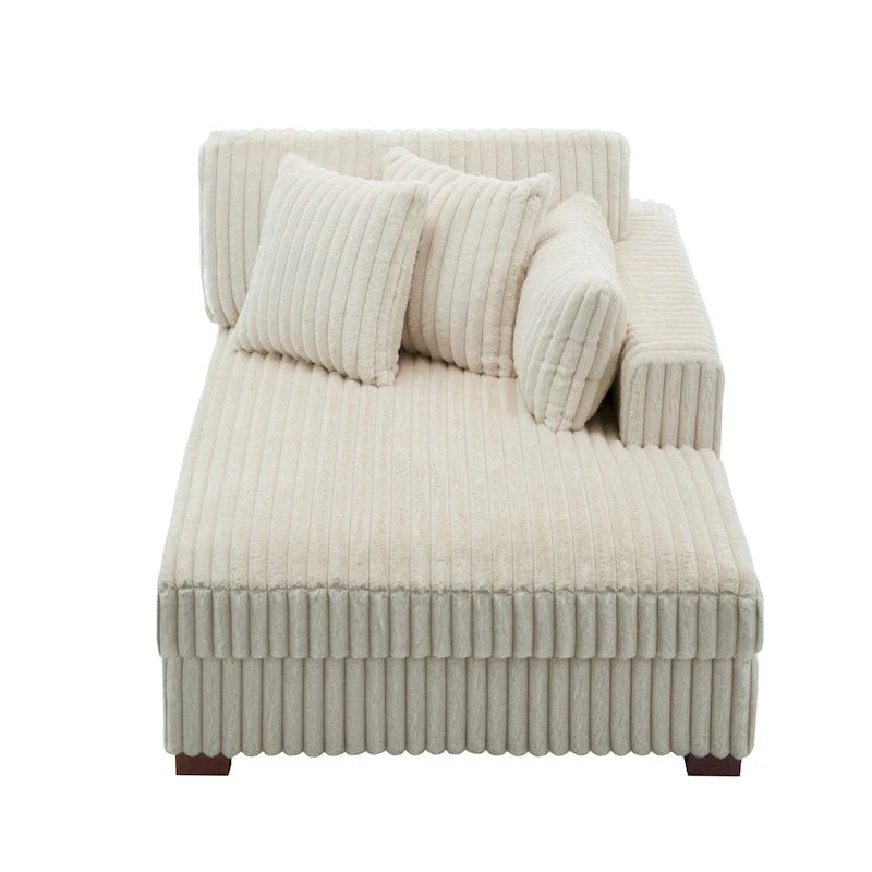 DREAMSIDEA Extra-Large Right-Facing Chaise Lounge Sofa 27