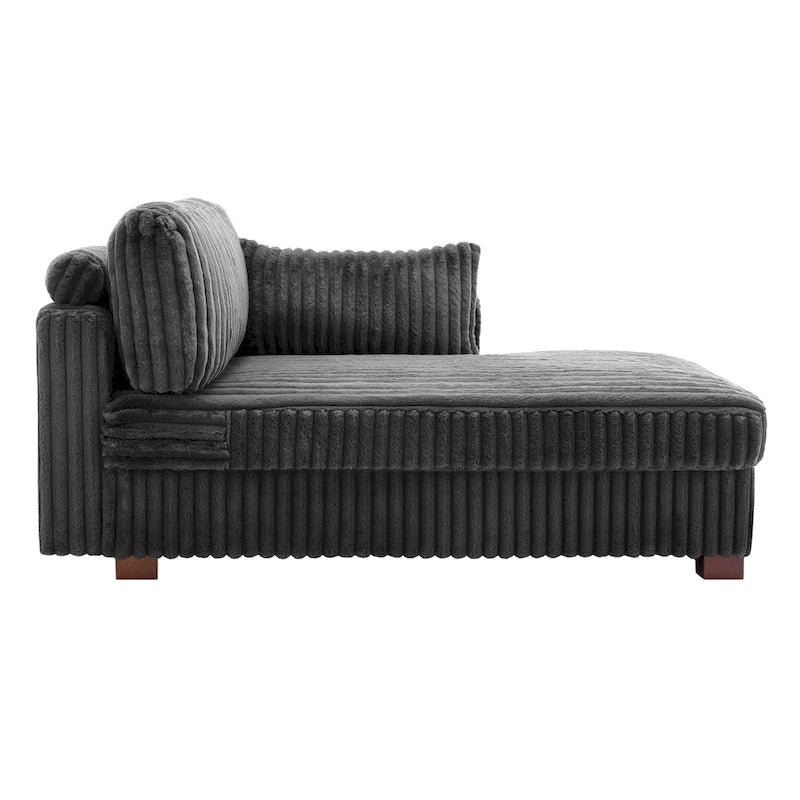 DREAMSIDEA Extra-Large Right-Facing Chaise Lounge Sofa 32