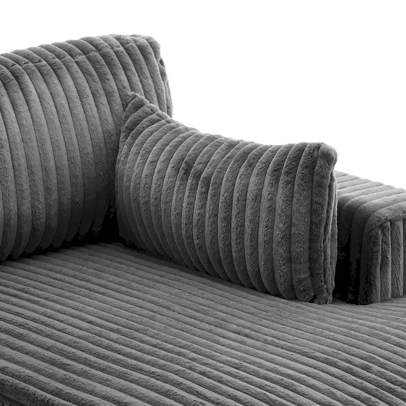 DREAMSIDEA Extra-Large Right-Facing Chaise Lounge Sofa 34