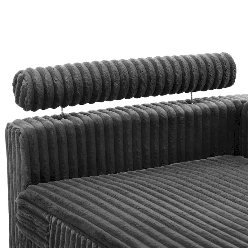 DREAMSIDEA Extra-Large Right-Facing Chaise Lounge Sofa 35