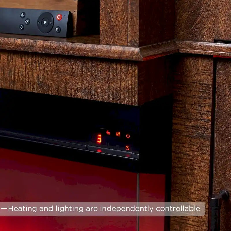 Entertainment Center with Fireplace for 80-Inch TVs - Media Console Stand 21