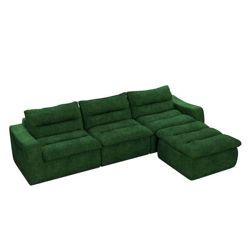 116.26 Modular Foam L-Shaped Sofa - Versatile Free Combination, No Assembly Required & Ergonomic Support (Available in 4 or 6-Seater) 7