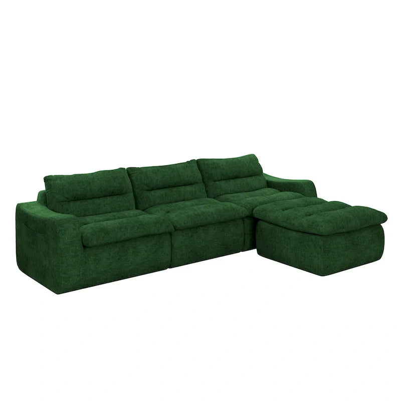 116.26 Modular Foam L-Shaped Sofa - Versatile Free Combination, No Assembly Required & Ergonomic Support (Available in 4 or 6-Seater) 8