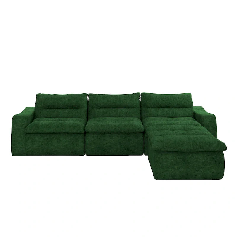 116.26 Modular Foam L-Shaped Sofa - Versatile Free Combination, No Assembly Required & Ergonomic Support (Available in 4 or 6-Seater) 9