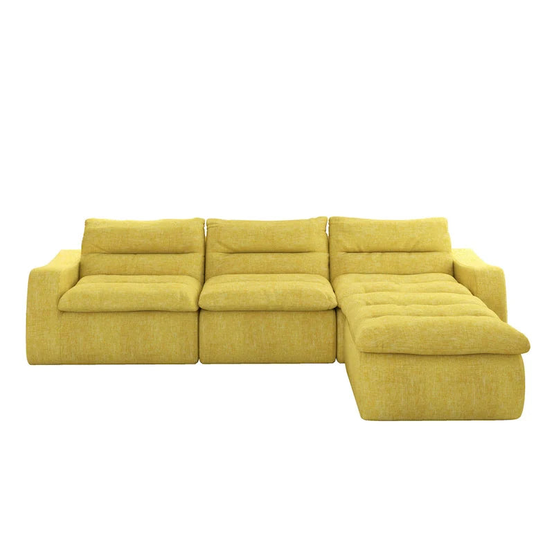 116.26 Modular Foam L-Shaped Sofa - Versatile Free Combination, No Assembly Required & Ergonomic Support (Available in 4 or 6-Seater) 13