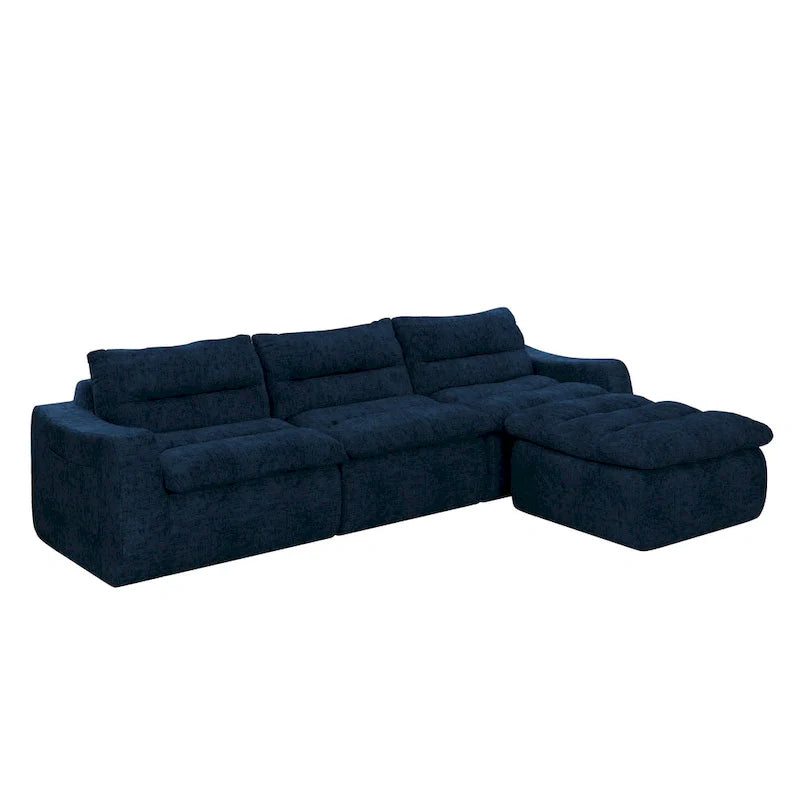 116.26 Modular Foam L-Shaped Sofa - Versatile Free Combination, No Assembly Required & Ergonomic Support (Available in 4 or 6-Seater) 19