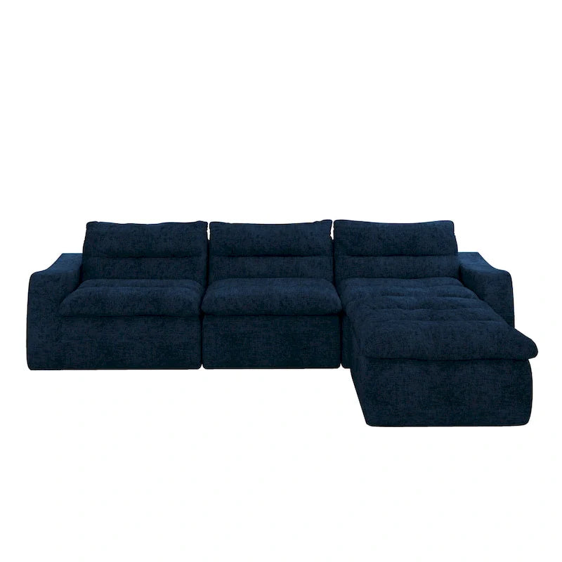 116.26 Modular Foam L-Shaped Sofa - Versatile Free Combination, No Assembly Required & Ergonomic Support (Available in 4 or 6-Seater) 21