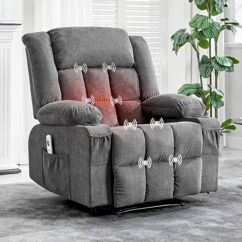 Heat and Massage Recliner Chair with Remote Control 1