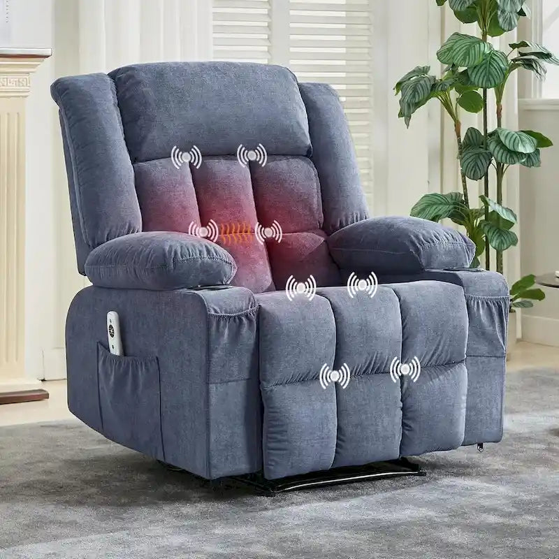 Heat and Massage Recliner Chair with Remote Control 6