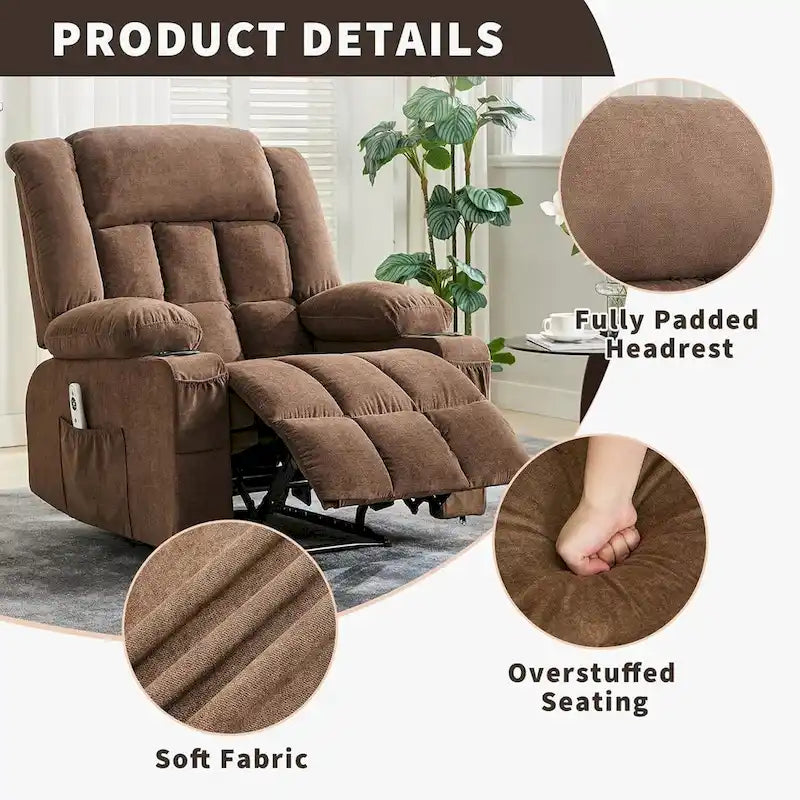 Heat and Massage Recliner Chair with Remote Control 18