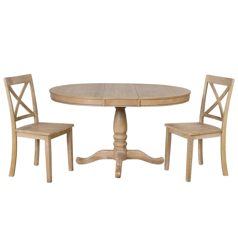 5-Piece Modern Dining Set for 4: Round Table with 4 Kitchen Chairs 19