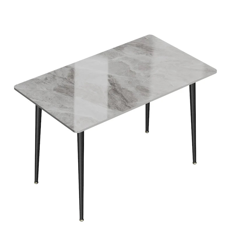 Contemporary Kitchen Table with Metal Frame and Sintered Stone Top 19