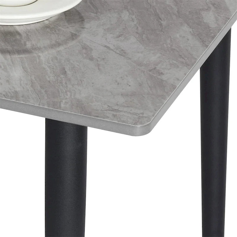 Contemporary Kitchen Table with Metal Frame and Sintered Stone Top 20
