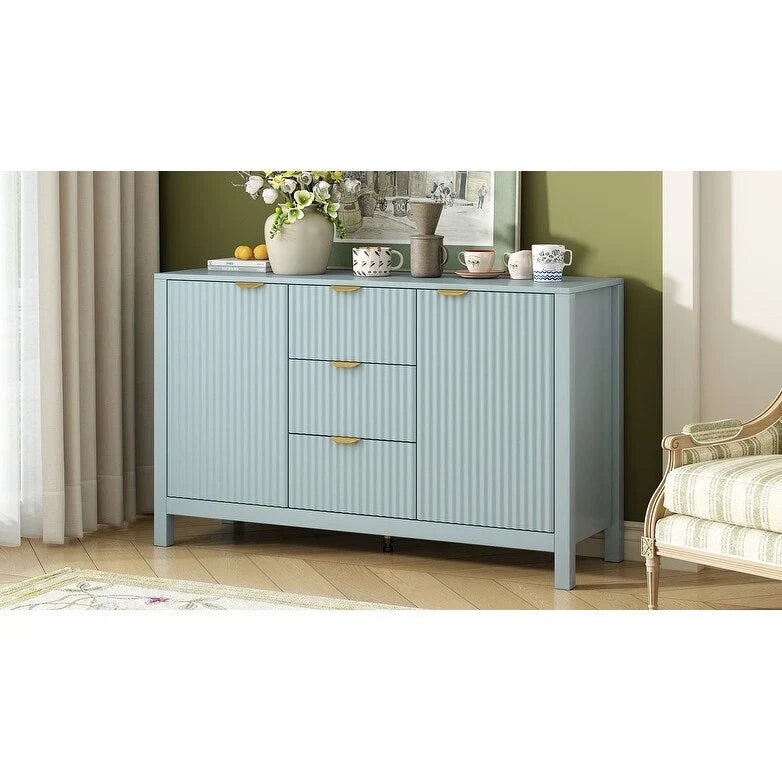 Modern Sideboard Cabinet with Storage Drawers Doors and Adjustable Shelves 4