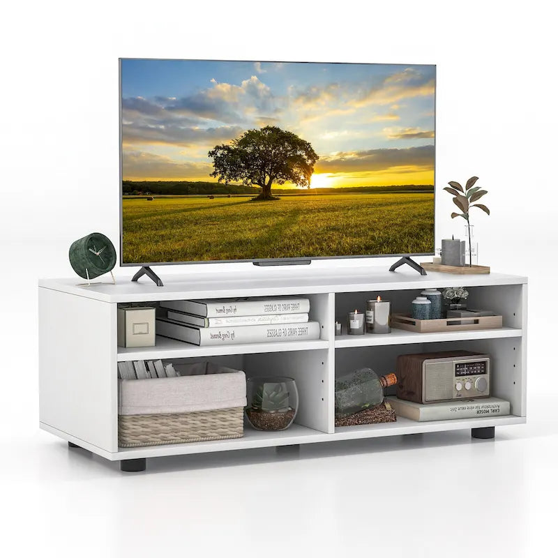 Gymax 4-Cubby TV Stand Media Console Entertainment Center 11