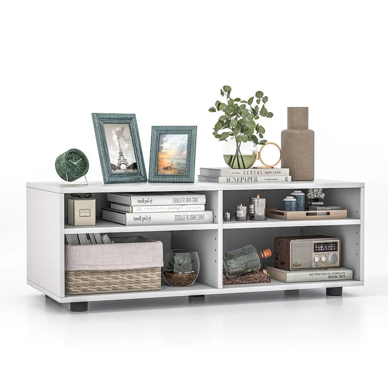 Gymax 4-Cubby TV Stand Media Console Entertainment Center 10