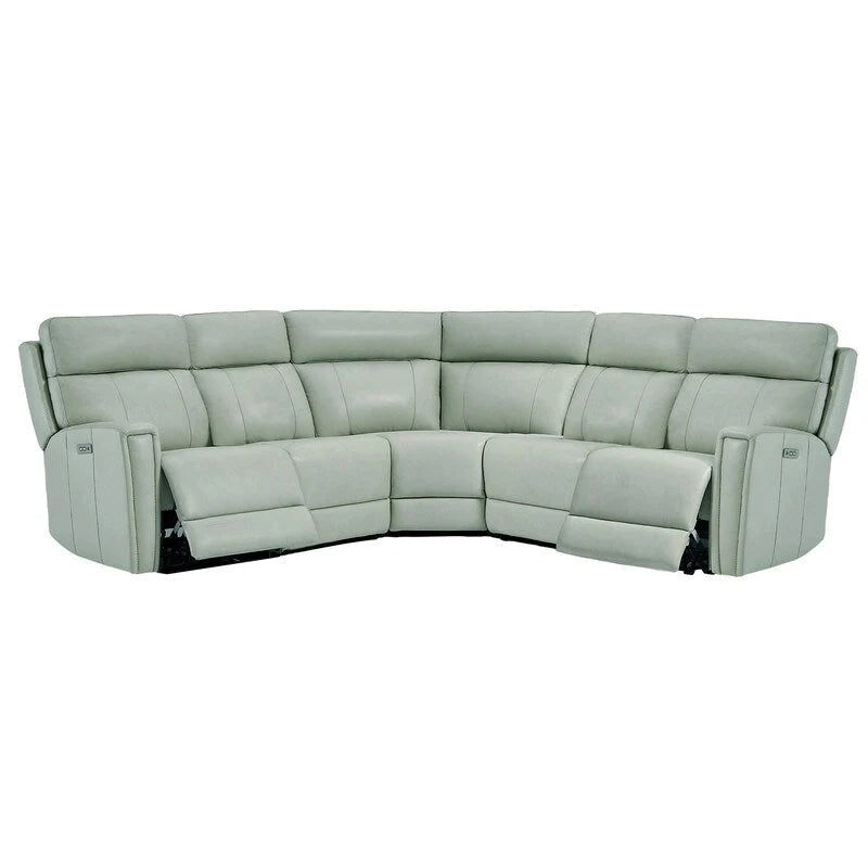 104" 3-Color Genuine Leather Power Reclining Sectional Sofa with Zero Gravity Feature, USB & USB-C Ports, and 2 Stationary Armless Chairs 15