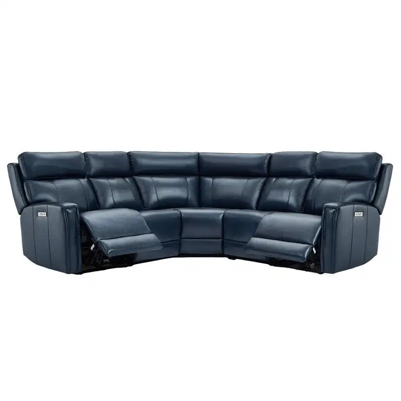 104" 3-Color Genuine Leather Power Reclining Sectional Sofa with Zero Gravity Feature, USB & USB-C Ports, and 2 Stationary Armless Chairs 21