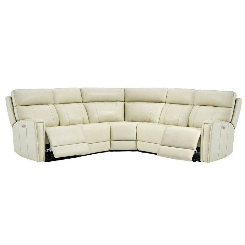 104" 3-Color Genuine Leather Power Reclining Sectional Sofa with Zero Gravity Feature, USB & USB-C Ports, and 2 Stationary Armless Chairs 27