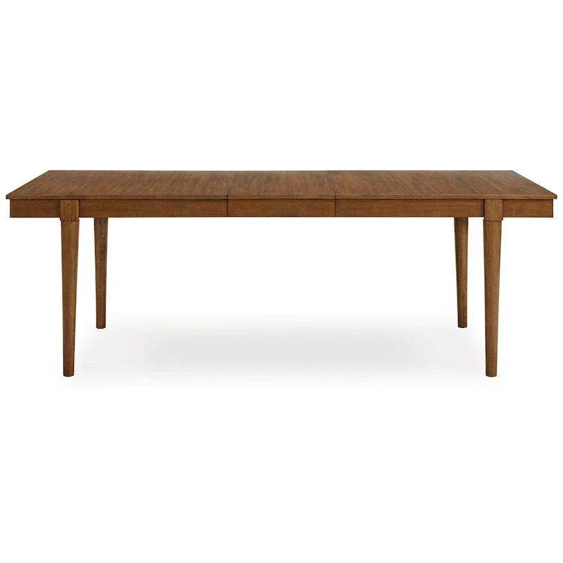 Jeyn Extendable Dining Table with Tapered Legs - Brown Hardwood, 74-92 Inches 2