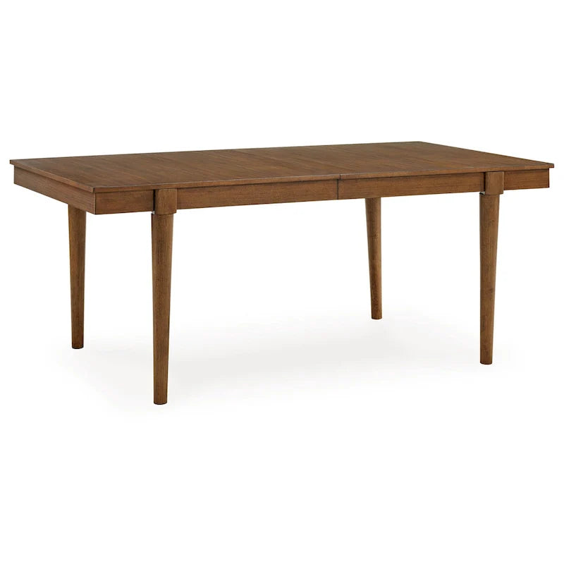 Jeyn Extendable Dining Table with Tapered Legs - Brown Hardwood, 74-92 Inches 3
