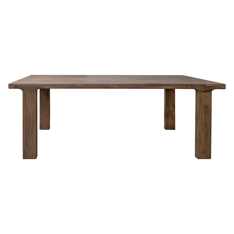 Okai 87-Inch Rectangular Dining Table - Rustic Brown Solid Mango Wood 2
