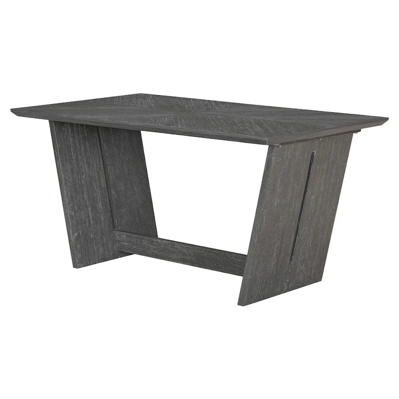 6-Piece Wooden Dining Set: Rectangular Table with 4 Upholstered Chairs and 1 Bench 11