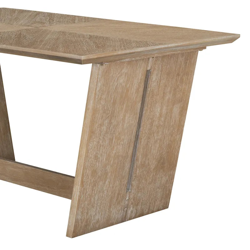 6-Piece Wooden Dining Set: Rectangular Table with 4 Upholstered Chairs and 1 Bench 32
